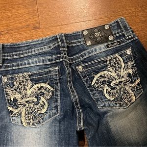 Miss Me brand Bedazled embroidered pants